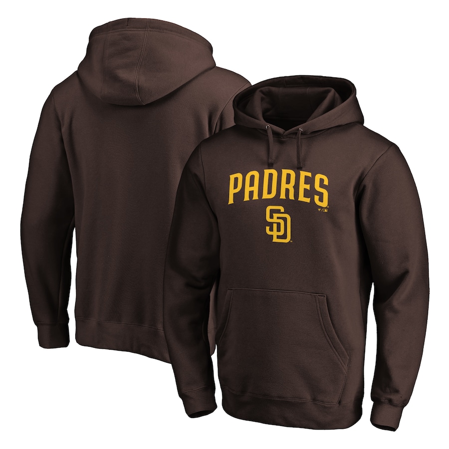 Men's San Diego Padres Brown Team Lock Up Logo Pullover Hoodie Men's San Diego Padres Brown Team Lock Up Logo Pullover Hoodie