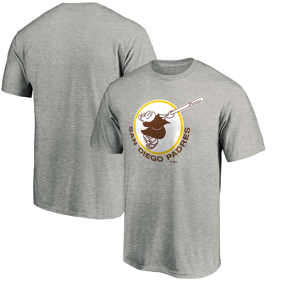 Men's San Diego Padres Heather Gray Cooperstown Collection Forbes T-Shirt