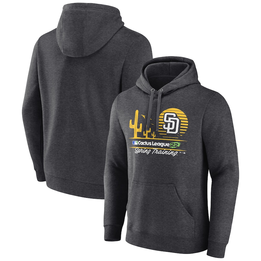 Men's San Diego Padres Heathered Charcoal 2022 MLB Spring Training Cactus League Horizon Line Pullover Hoodie Men's San Diego Padres Heathered Charcoal 2022 MLB Spring Training Cactus League Horizon Line Pullover Hoodie