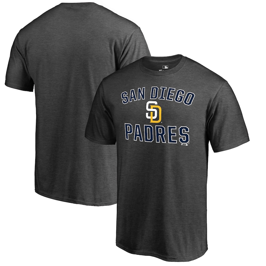 Men's San Diego Padres Heathered Gray Core Basics Victory Arch T-Shirt Men's San Diego Padres Heathered Gray Core Basics Victory Arch T-Shirt