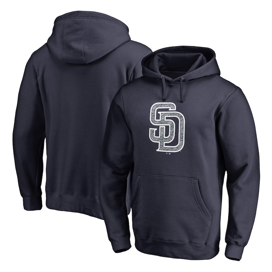 Men's San Diego Padres Navy Static Logo Pullover Hoodie Men's San Diego Padres Navy Static Logo Pullover Hoodie