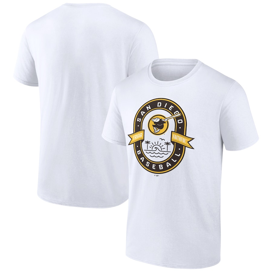 Men's San Diego Padres White Glory Bound Friar Faithful T-Shirt