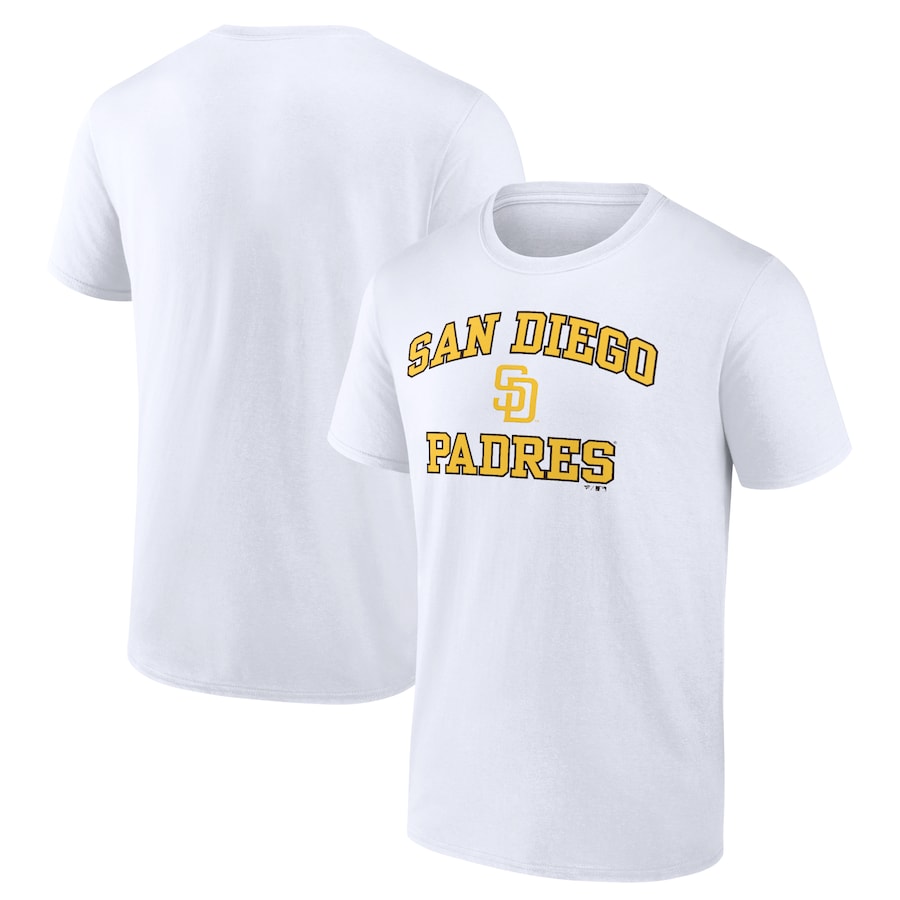Men's San Diego Padres White Heart and Soul T-Shirt Men's San Diego Padres White Heart and Soul T-Shirt