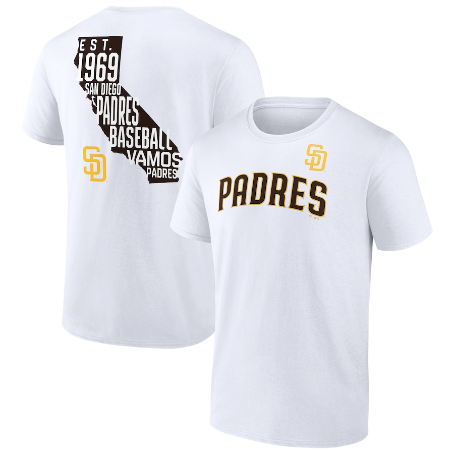 Men's San Diego Padres White Team Hot Shot T-Shirt