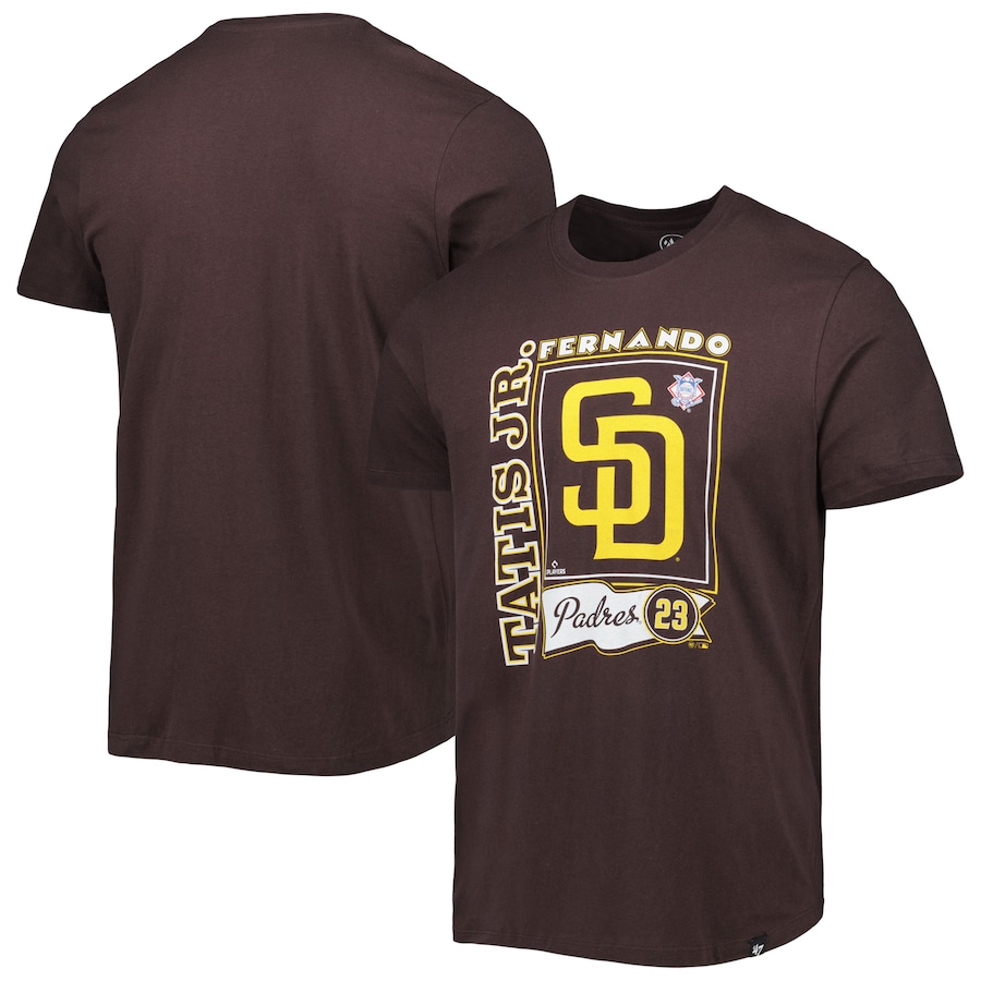 Men's San Diego Padres Fernando Tatis Jr. '47 Brown Super Rival Player T-Shirt