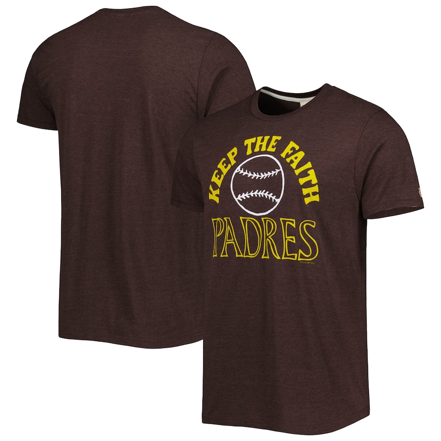Men's San Diego Padres Homage Brown Hyper Local Tri-Blend T-Shirt