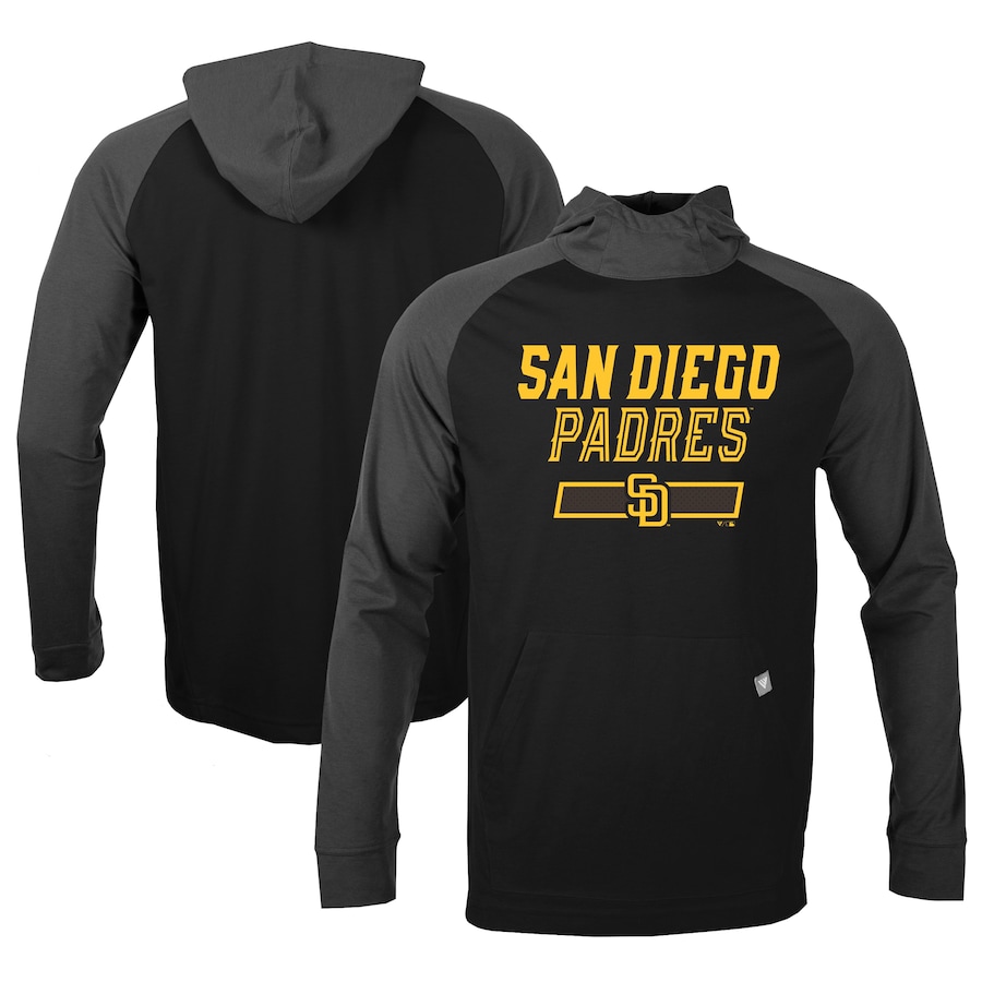 Men's San Diego Padres Levelwear Black/Charcoal Uproar Undisputed Pullover Hoodie Men's San Diego Padres Levelwear Black/Charcoal Uproar Undisputed Pullover Hoodie