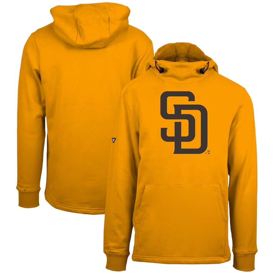 Men's San Diego Padres Levelwear Gold Shift Sportswear Core Logo Pullover Hoodie Men's San Diego Padres Levelwear Gold Shift Sportswear Core Logo Pullover Hoodie