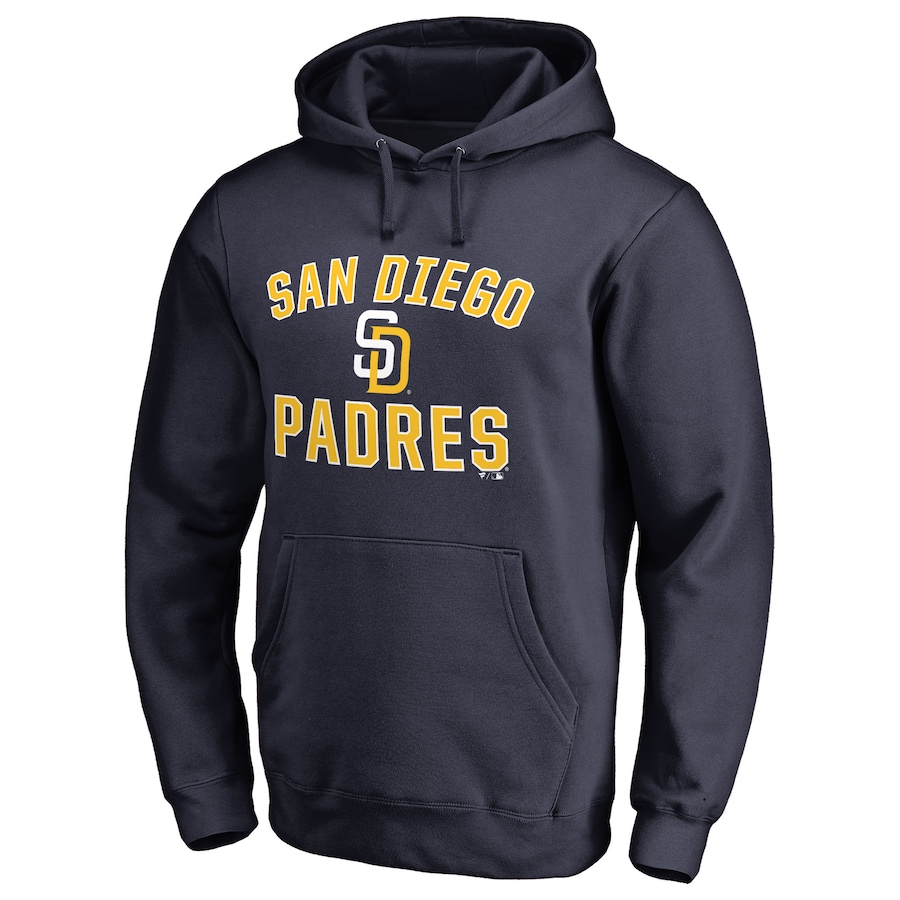 Men's San Diego Padres Navy Victory Arch Pullover Hoodie Men's San Diego Padres Navy Victory Arch Pullover Hoodie