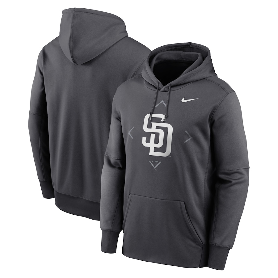 Men's San Diego Padres Nike Anthracite Bracket Icon Performance Pullover Hoodie