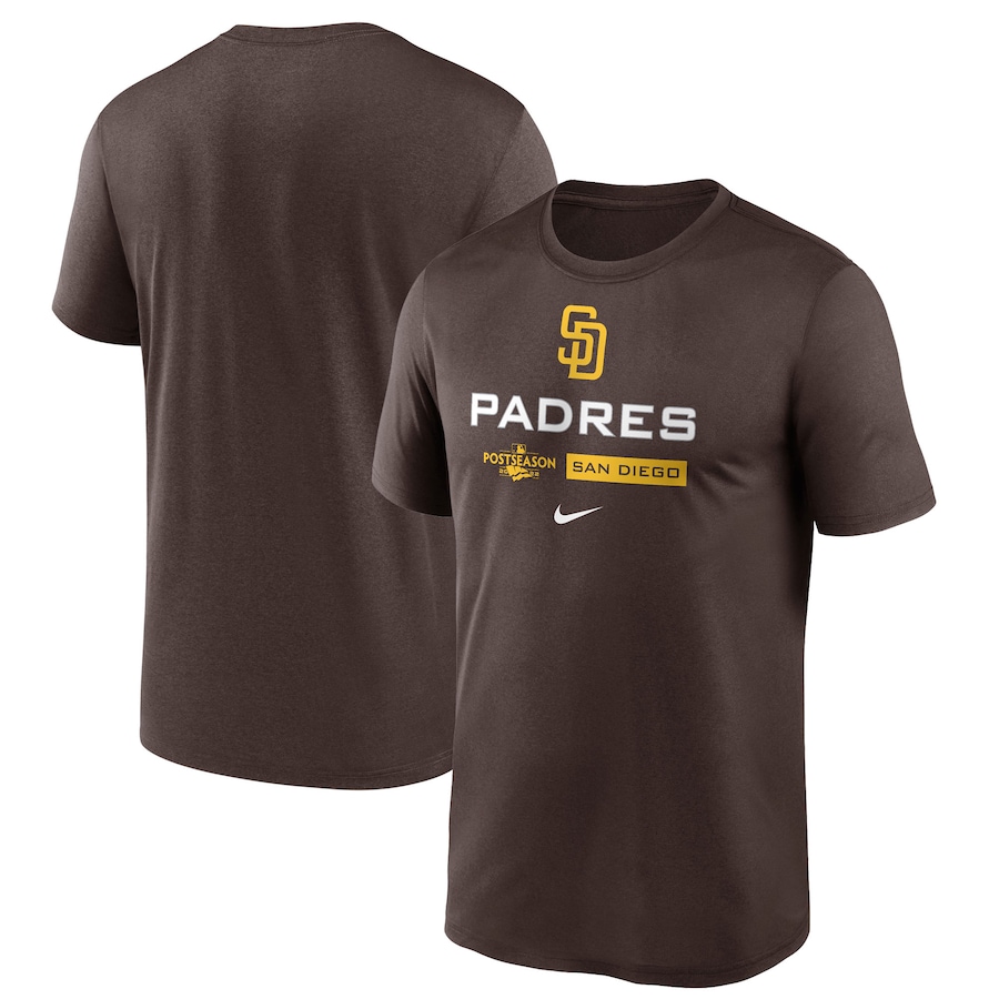 Men's San Diego Padres Nike Brown 2022 Postseason Authentic Collection Dugout T-Shirt