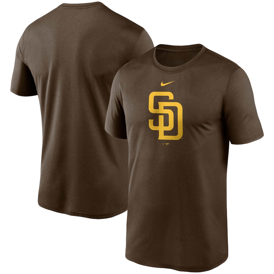 Men's San Diego Padres Nike Brown Large Logo Legend Performance T-Shirt Men's San Diego Padres Nike Brown Large Logo Legend Performance T-Shirt