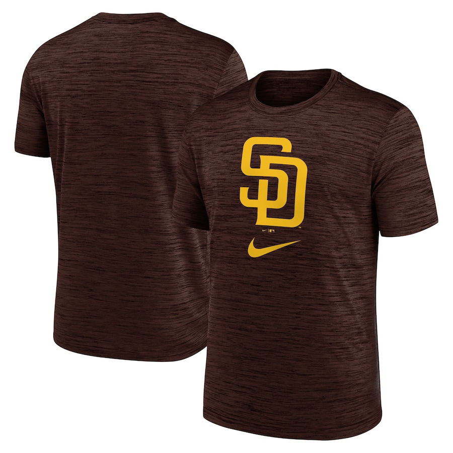 Men's San Diego Padres Nike Brown Logo Velocity Performance T-Shirt