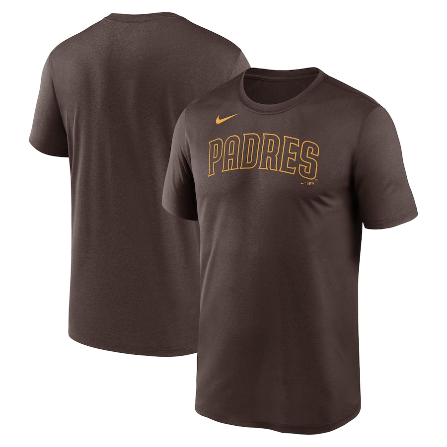 Men's San Diego Padres Nike Brown New Legend Wordmark T-Shirt Men's San Diego Padres Nike Brown New Legend Wordmark T-Shirt