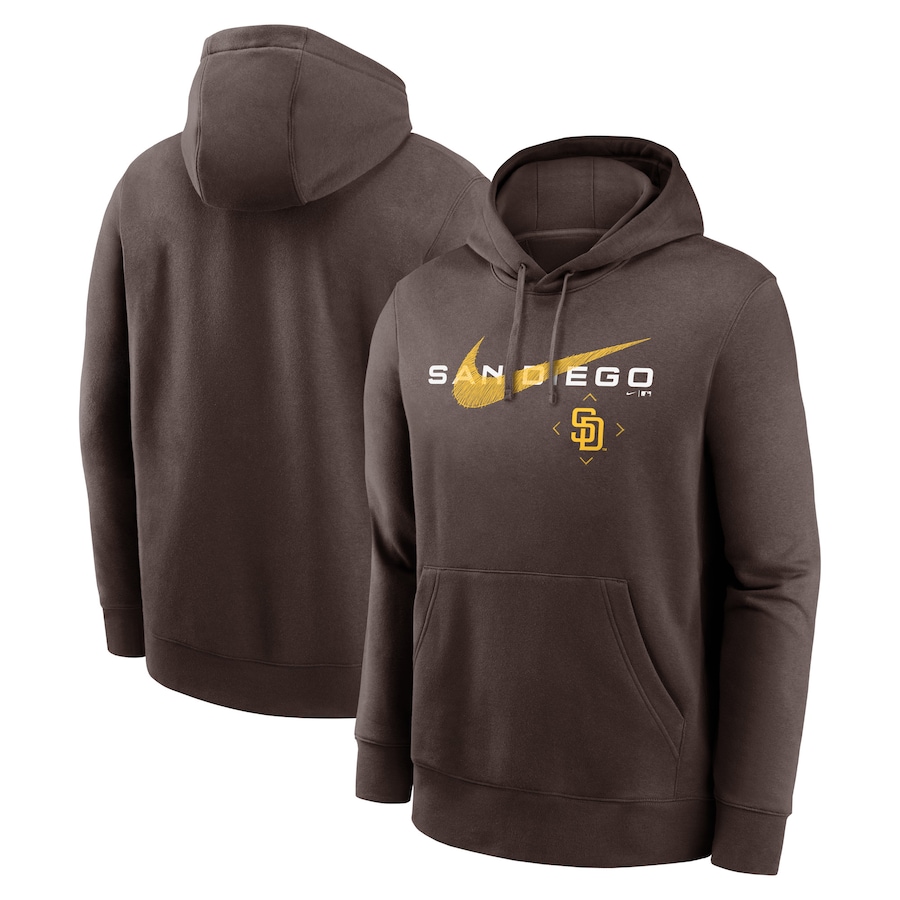 Men's San Diego Padres Nike Brown Swoosh NeighborHOOD Pullover Hoodie Men's San Diego Padres Nike Brown Swoosh NeighborHOOD Pullover Hoodie