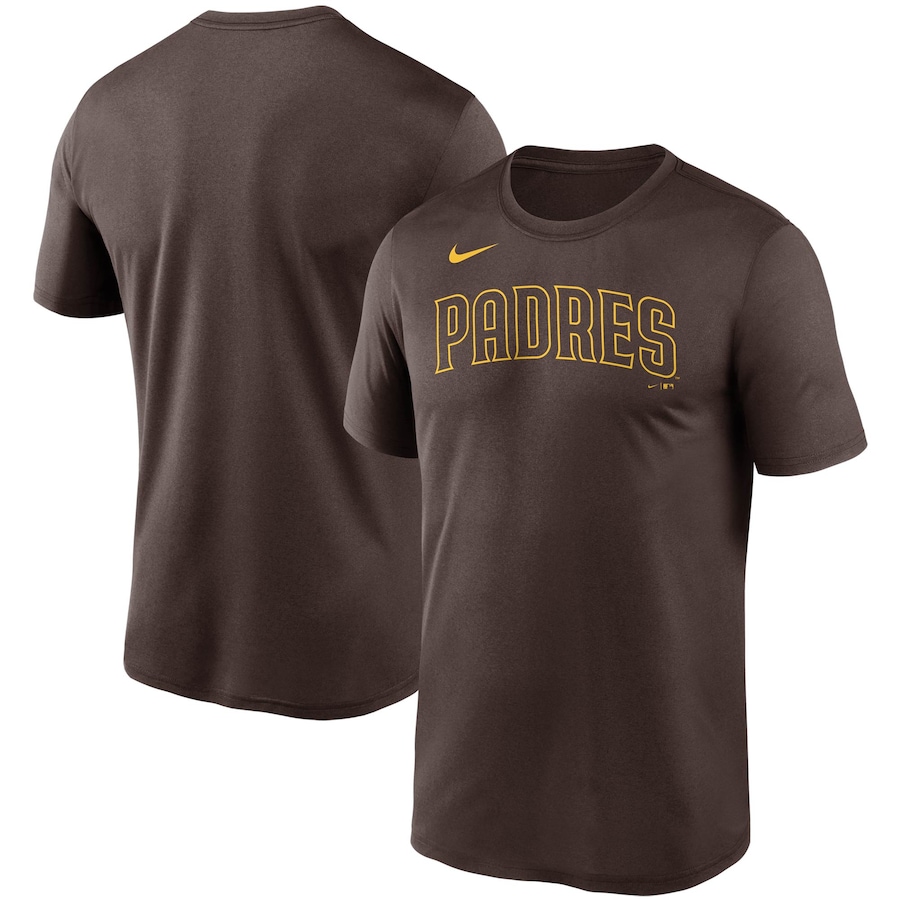 Men's San Diego Padres Nike Brown Wordmark Legend T-Shirt Men's San Diego Padres Nike Brown Wordmark Legend T-Shirt
