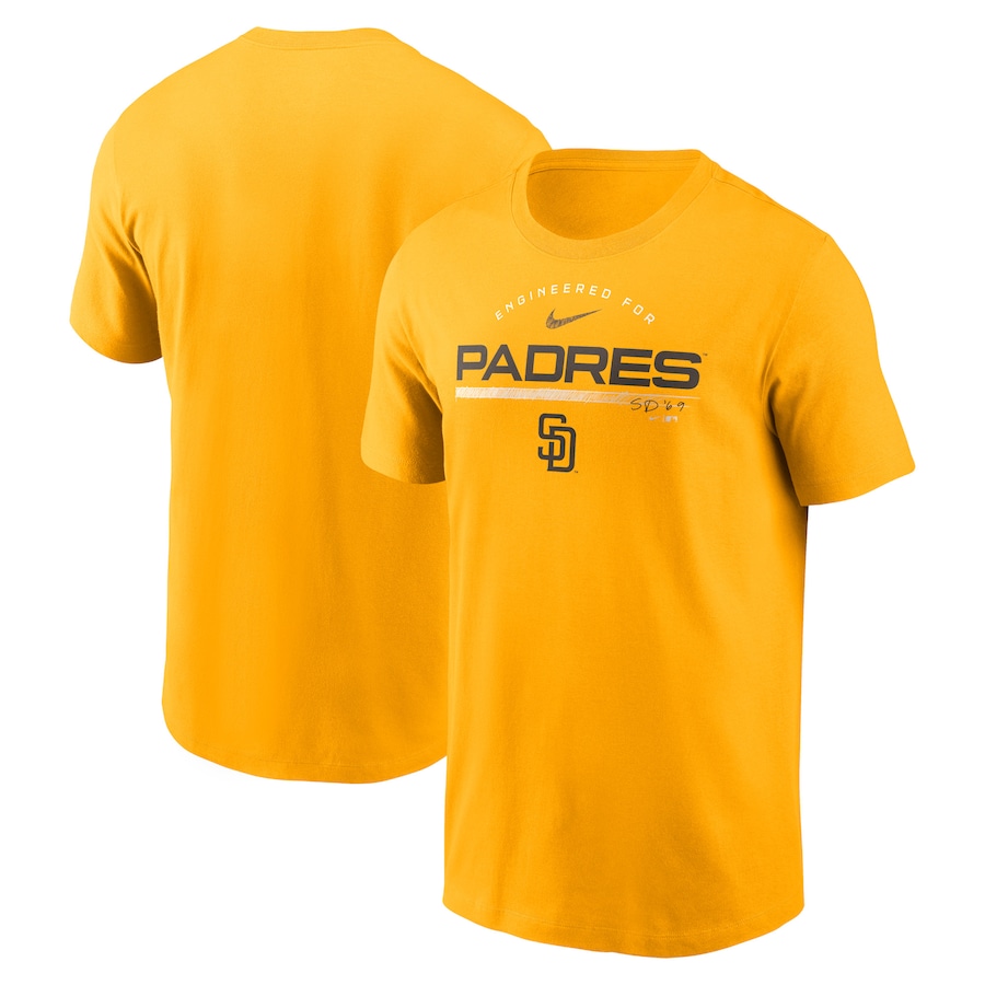 Men's San Diego Padres Nike Gold Team Engineered Performance T-Shirt Men's San Diego Padres Nike Gold Team Engineered Performance T-Shirt