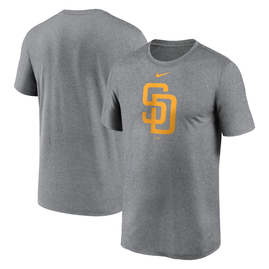 Men's San Diego Padres Nike Heather Charcoal New Legend Logo T-Shirt