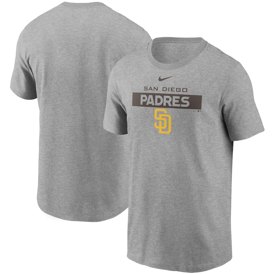 Men's San Diego Padres Nike Heather Gray Team T-Shirt