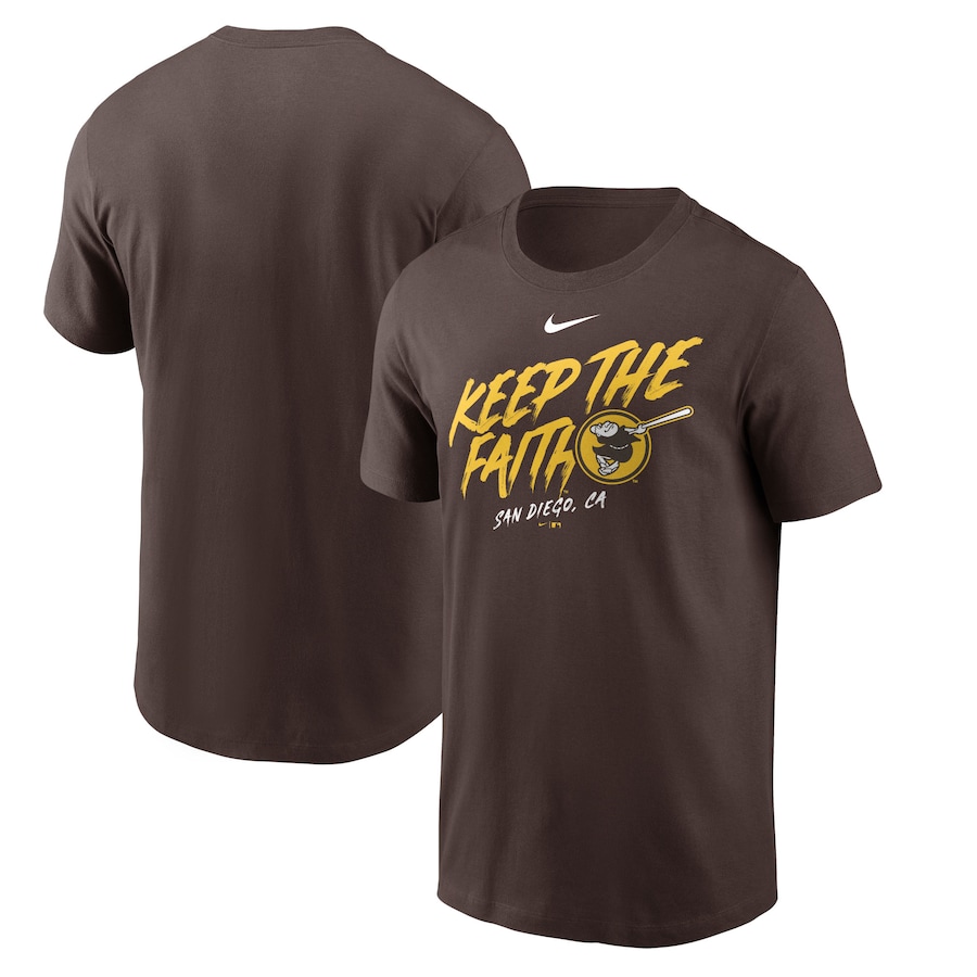 Men's San Diego Padres Nike Heathered Gray Keep the Faith Local Team T-Shirt Men's San Diego Padres Nike Heathered Gray Keep the Faith Local Team T-Shirt