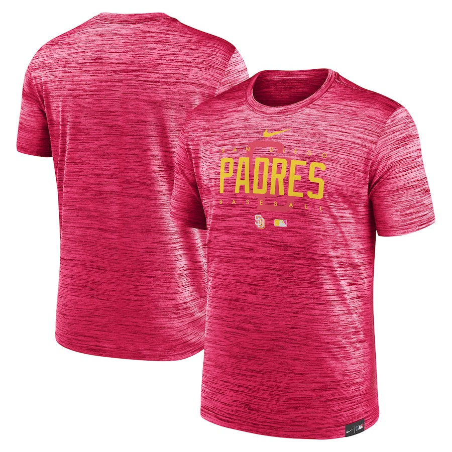 Men's San Diego Padres Nike Pink City Connect Velocity Practice Performance T-Shirt Men's San Diego Padres Nike Pink City Connect Velocity Practice Performance T-Shirt