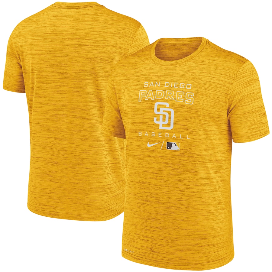 Men's San Diego Padres Nike Yellow Authentic Collection Velocity Practice Performance T-Shirt