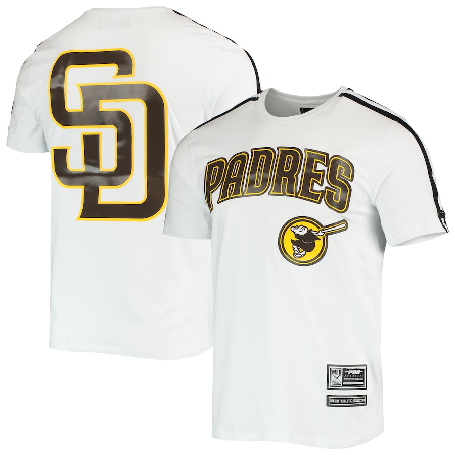 Men's San Diego Padres Pro Standard White Taping T-Shirt