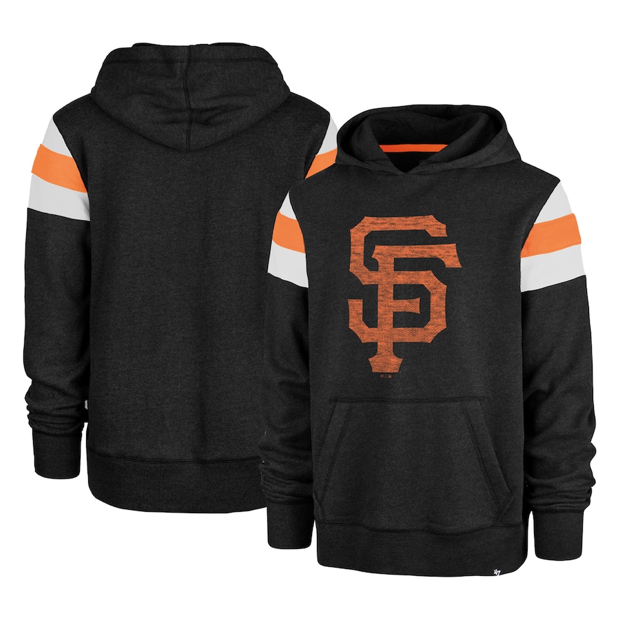 Men's San Francisco Giants '47 Black Premier Nico Pullover Hoodie Men's San Francisco Giants '47 Black Premier Nico Pullover Hoodie