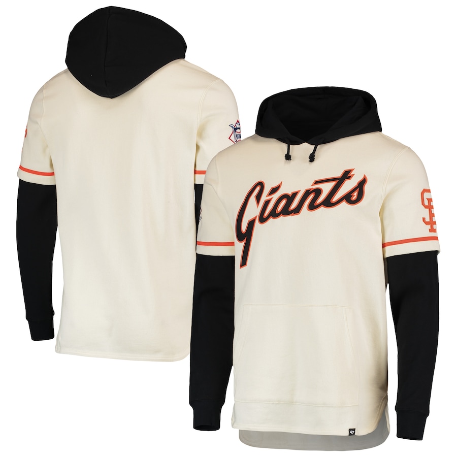 Men's San Francisco Giants '47 Cream Trifecta Shortstop Pullover Hoodie