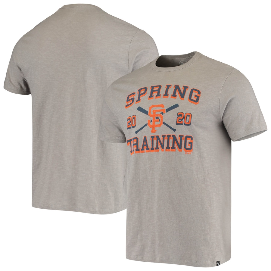 Men's San Francisco Giants '47 Heathered Gray Spring Training Cross Bat Scrum T-Shirt Men's San Francisco Giants '47 Heathered Gray Spring Training Cross Bat Scrum T-Shirt