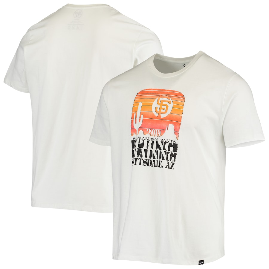 Men's San Francisco Giants '47 White 2019 Spring Training Authentic Collection Whole Squad T-Shirt