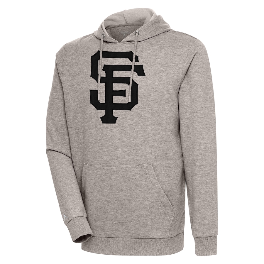 Men's San Francisco Giants Antigua Oatmeal Action Pullover Hoodie