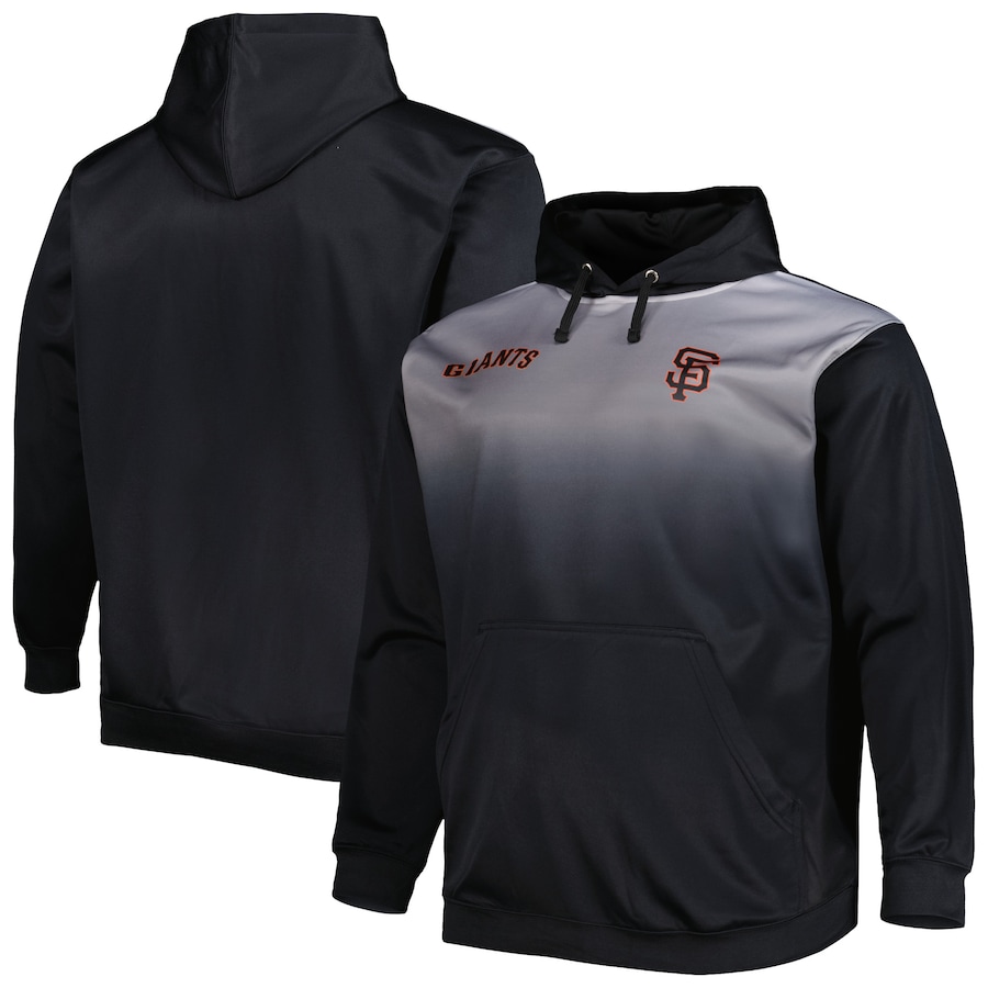 Men's San Francisco Giants Black Fade Sublimated Fleece Pullover Hoodie Men's San Francisco Giants Black Fade Sublimated Fleece Pullover Hoodie