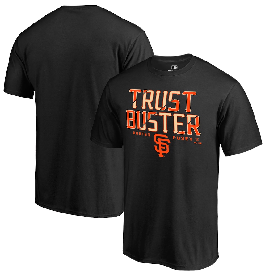 Men's San Francisco Giants Buster Posey Player Hometown Collection Black T-Shirt