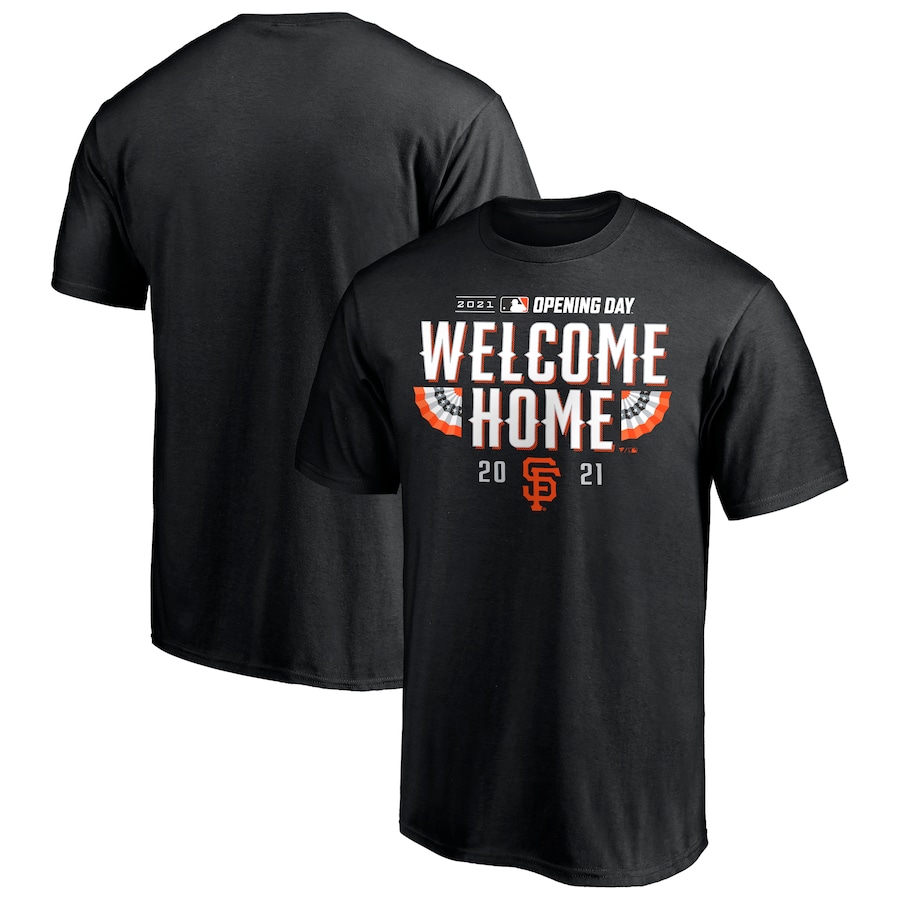 Men's San Francisco Giants Black 2021 Opening Day T-Shirt