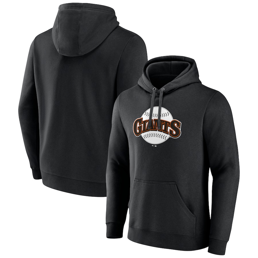 Men's San Francisco Giants Black Cooperstown Collection Pullover Hoodie