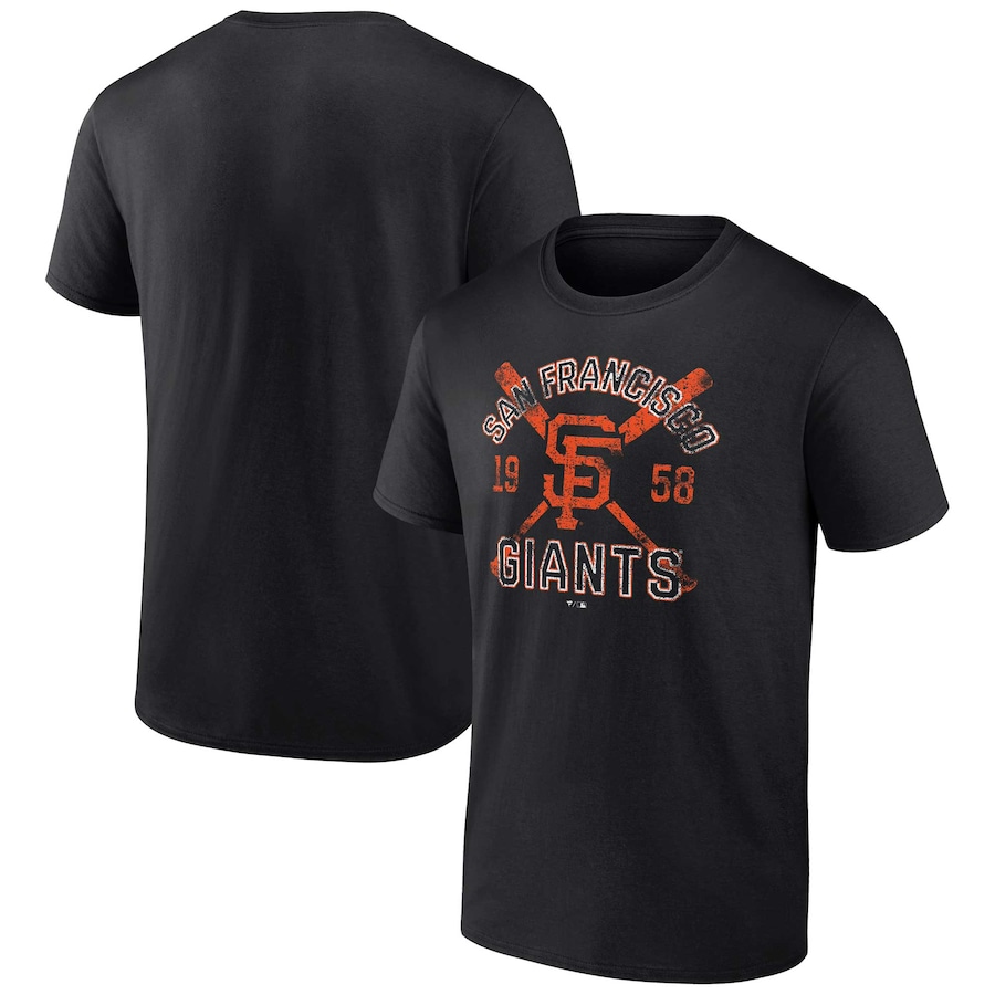 Men's San Francisco Giants Black Second Wind T-Shirt Men's San Francisco Giants Black Second Wind T-Shirt