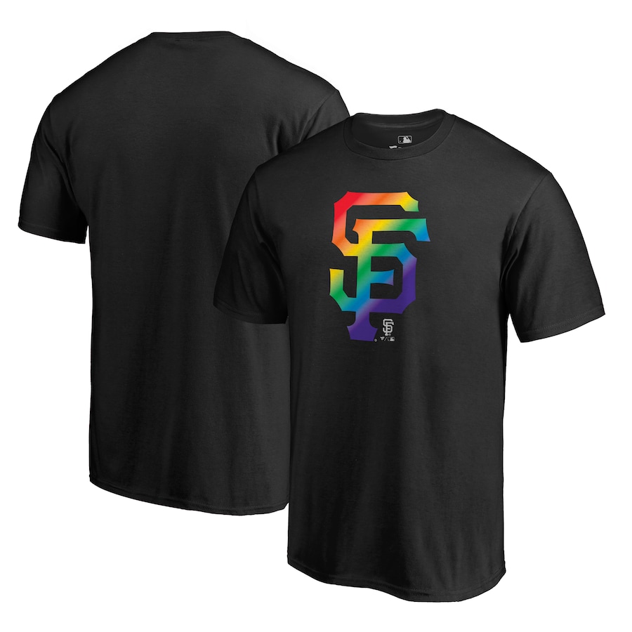 Men's San Francisco Giants Black Team Pride Logo T-Shirt Men's San Francisco Giants Black Team Pride Logo T-Shirt
