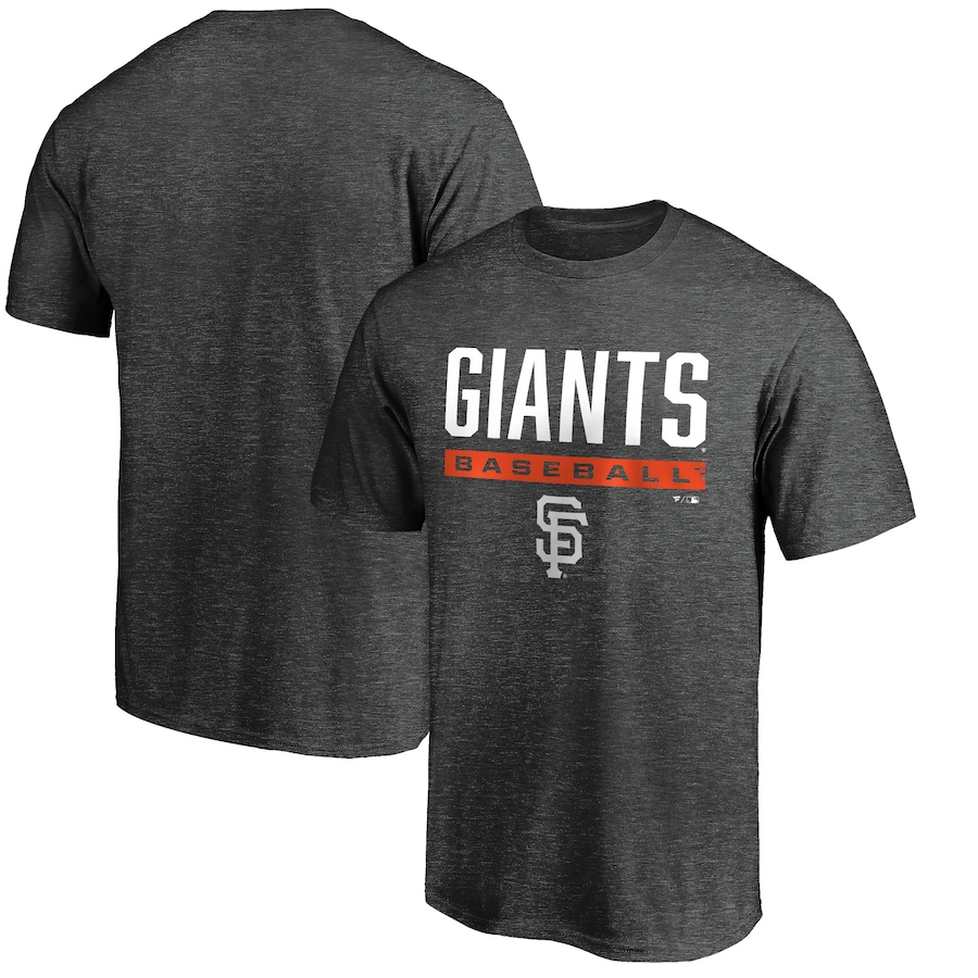 Men's San Francisco Giants Charcoal Win Stripe Logo T-Shirt II