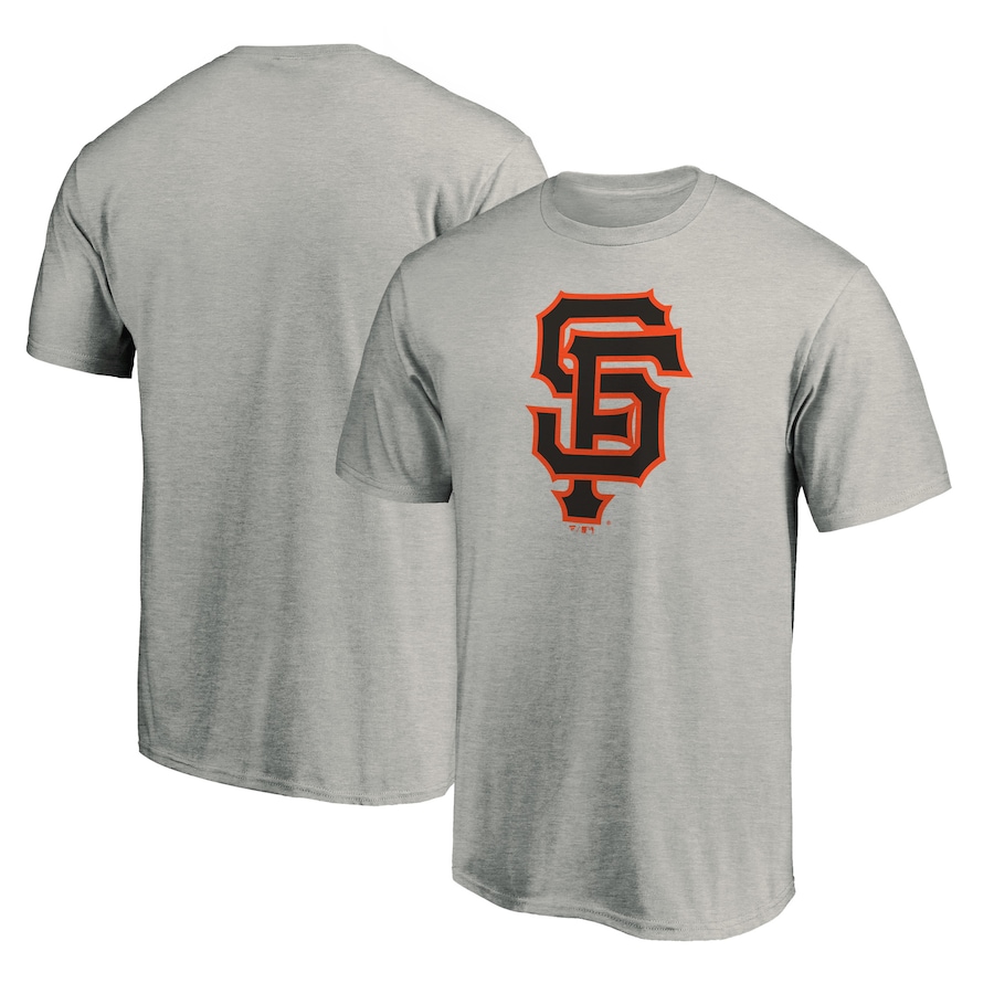 Men's San Francisco Giants Heathered Gray Official Team Logo T-Shirt