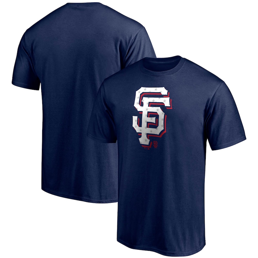Men's San Francisco Giants Navy Red White and Team Logo T-Shirt Men's San Francisco Giants Navy Red White and Team Logo T-Shirt
