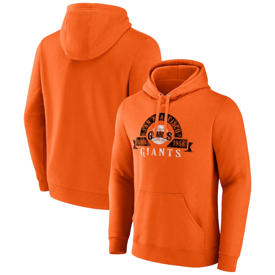 Men's San Francisco Giants Majestic Orange Utility Pullover Hoodie Men's San Francisco Giants Majestic Orange Utility Pullover Hoodie