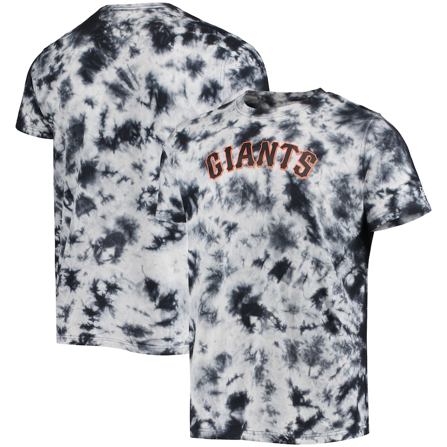 Men's San Francisco Giants New Era Black Team Tie-Dye T-Shirt
