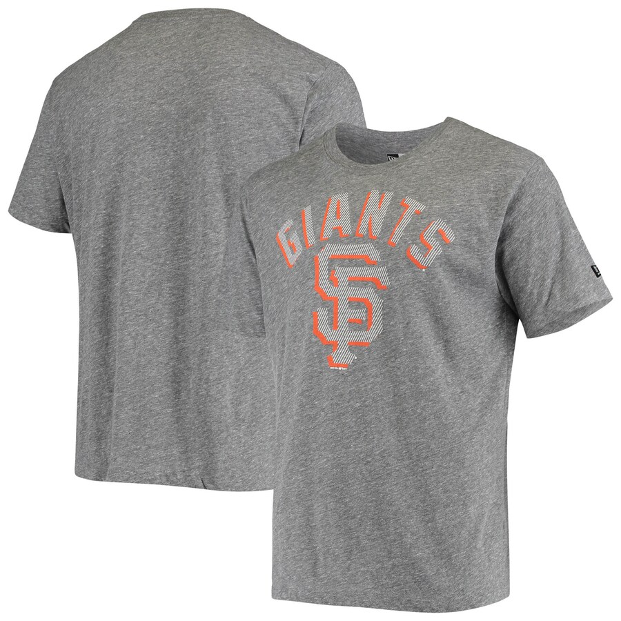 Men's San Francisco Giants New Era Heathered Gray Shadow Of A Doubt Tri-Blend T-Shirt Men's San Francisco Giants New Era Heathered Gray Shadow Of A Doubt Tri-Blend T-Shirt