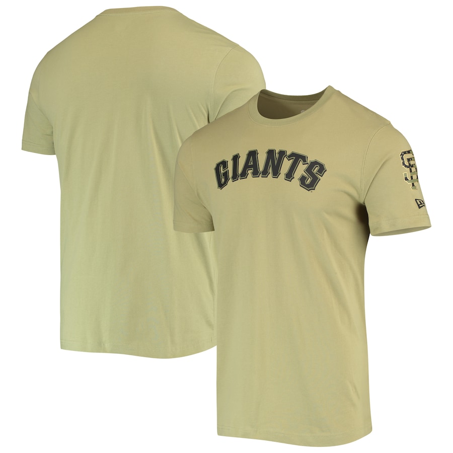 Men's San Francisco Giants New Era Olive Brushed Armed Forces T-Shirt