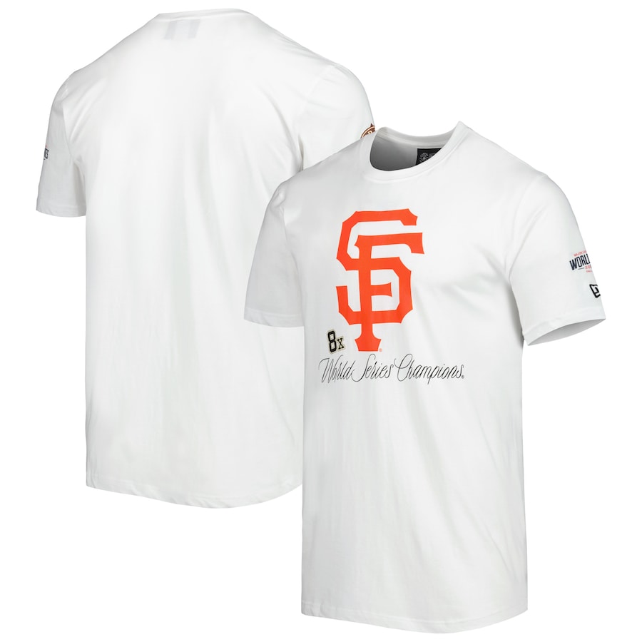 Men's San Francisco Giants New Era White Historical Championship T-Shirt