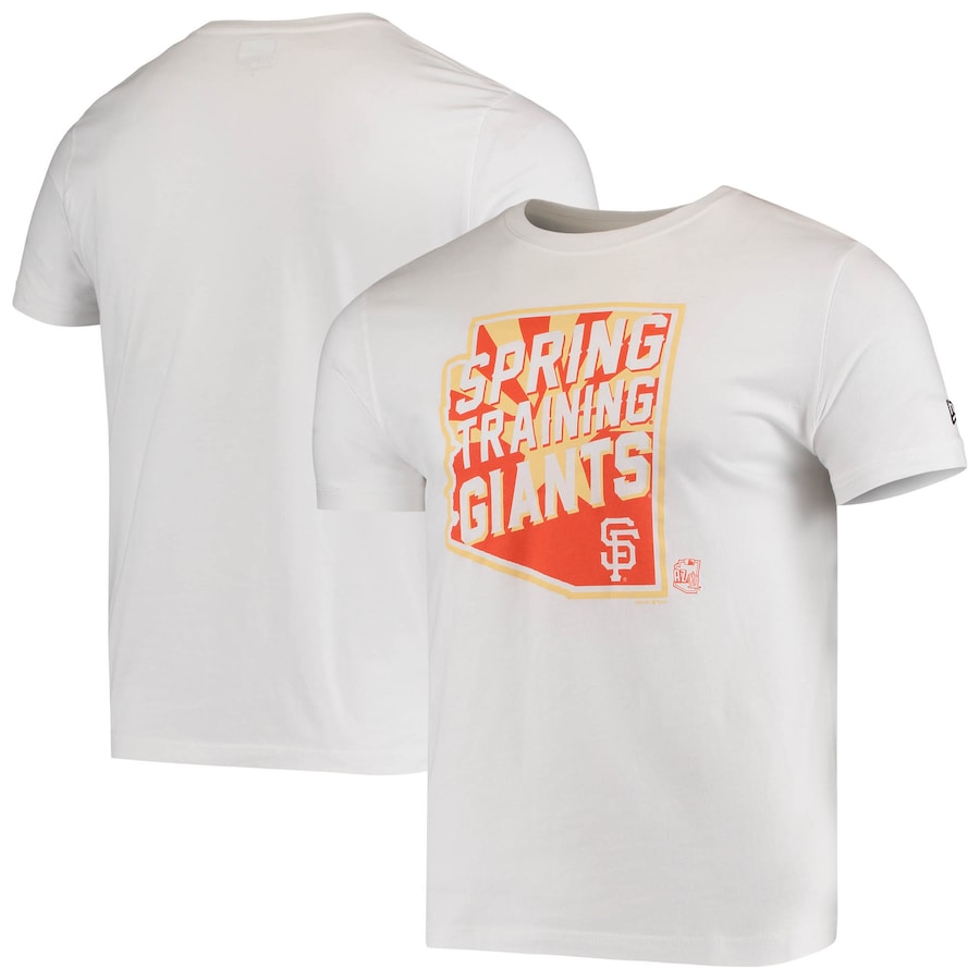 Men's San Francisco Giants New Era White Spring Training State Fill T-Shirt Men's San Francisco Giants New Era White Spring Training State Fill T-Shirt