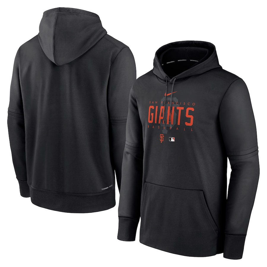 Men's San Francisco Giants Nike Black Authentic Collection Pregame Performance Pullover Hoodie Men's San Francisco Giants Nike Black Authentic Collection Pregame Performance Pullover Hoodie