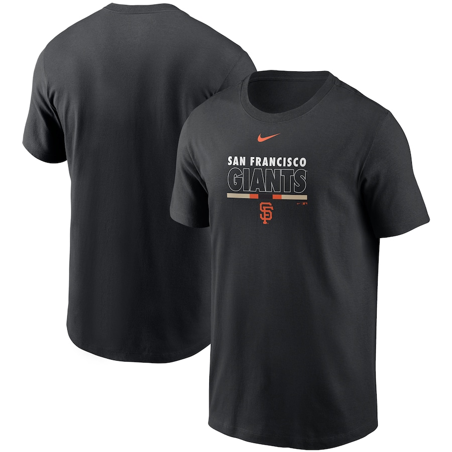 Men's San Francisco Giants Nike Black Color Bar T-Shirt