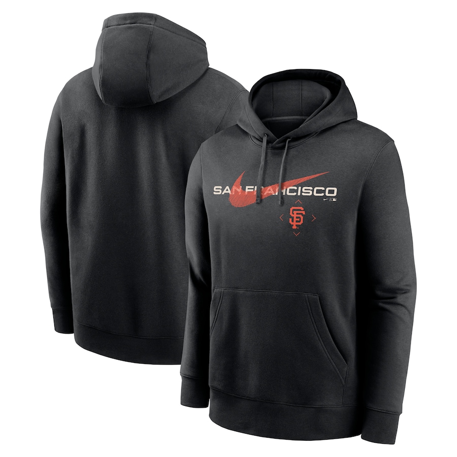 Men's San Francisco Giants Nike Black Swoosh NeighborHOOD Pullover Hoodie Men's San Francisco Giants Nike Black Swoosh NeighborHOOD Pullover Hoodie